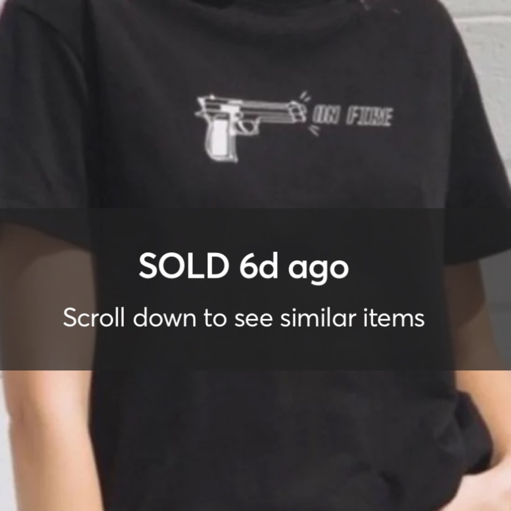 Brandy Melville Gun On Fire Shirt